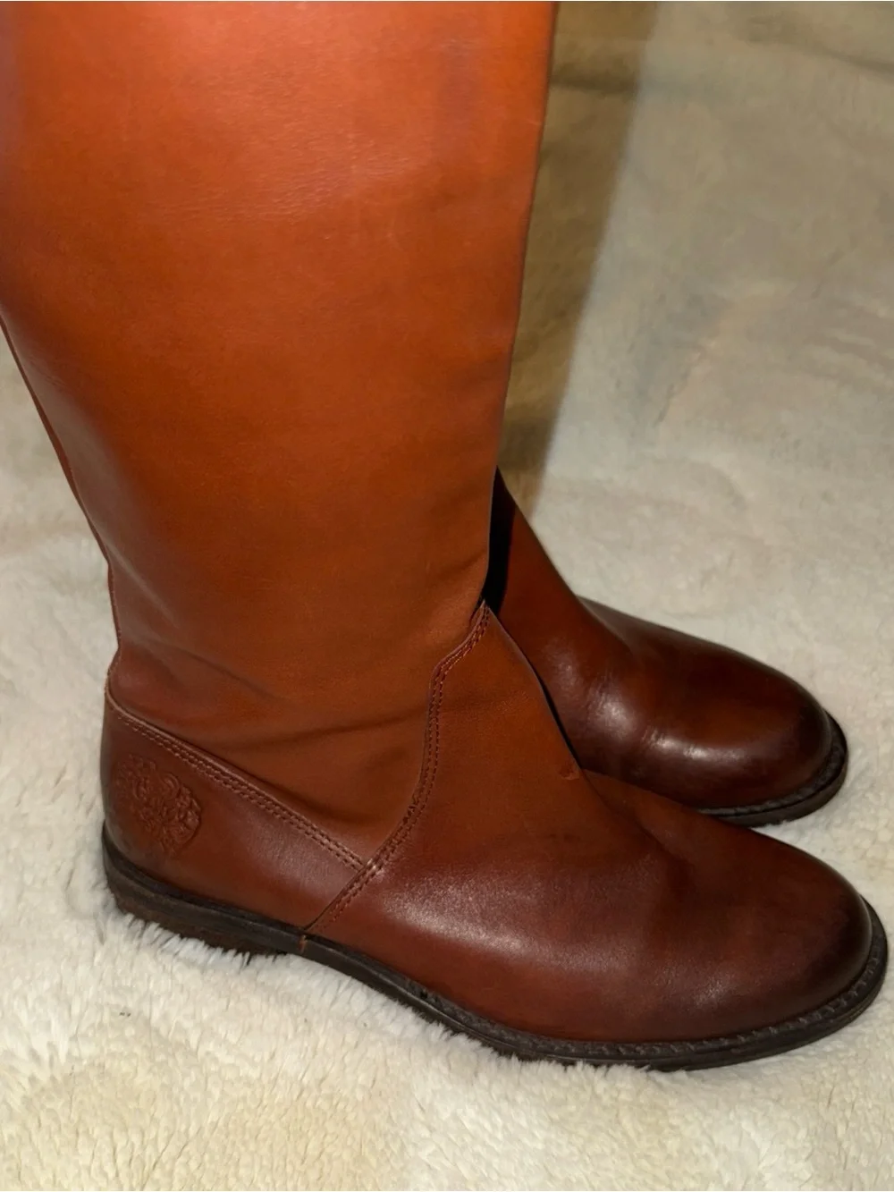 Vince Camuto Cognac Brown Over-the-Knee Riding Boots